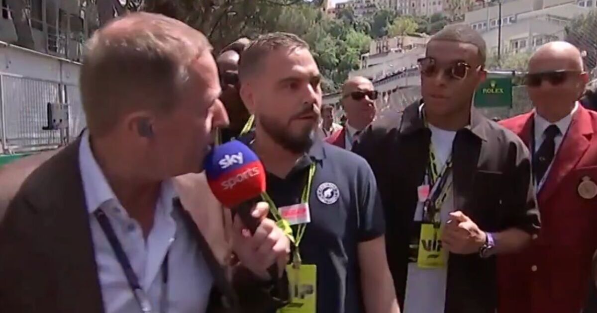 Martin Brundle argues with Kylian Mbappe security before awkward Monaco GP grid walk chat