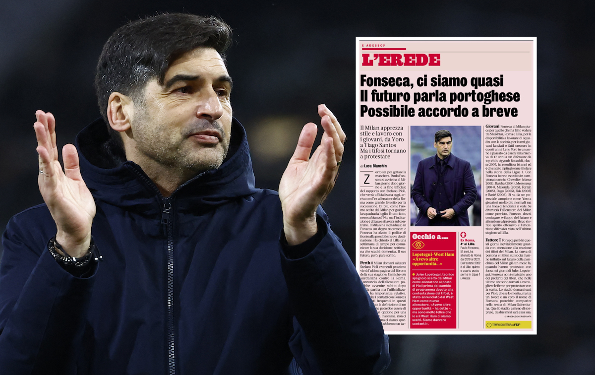 GdS: Milan decide on Fonseca as next head coach – the three main reasons