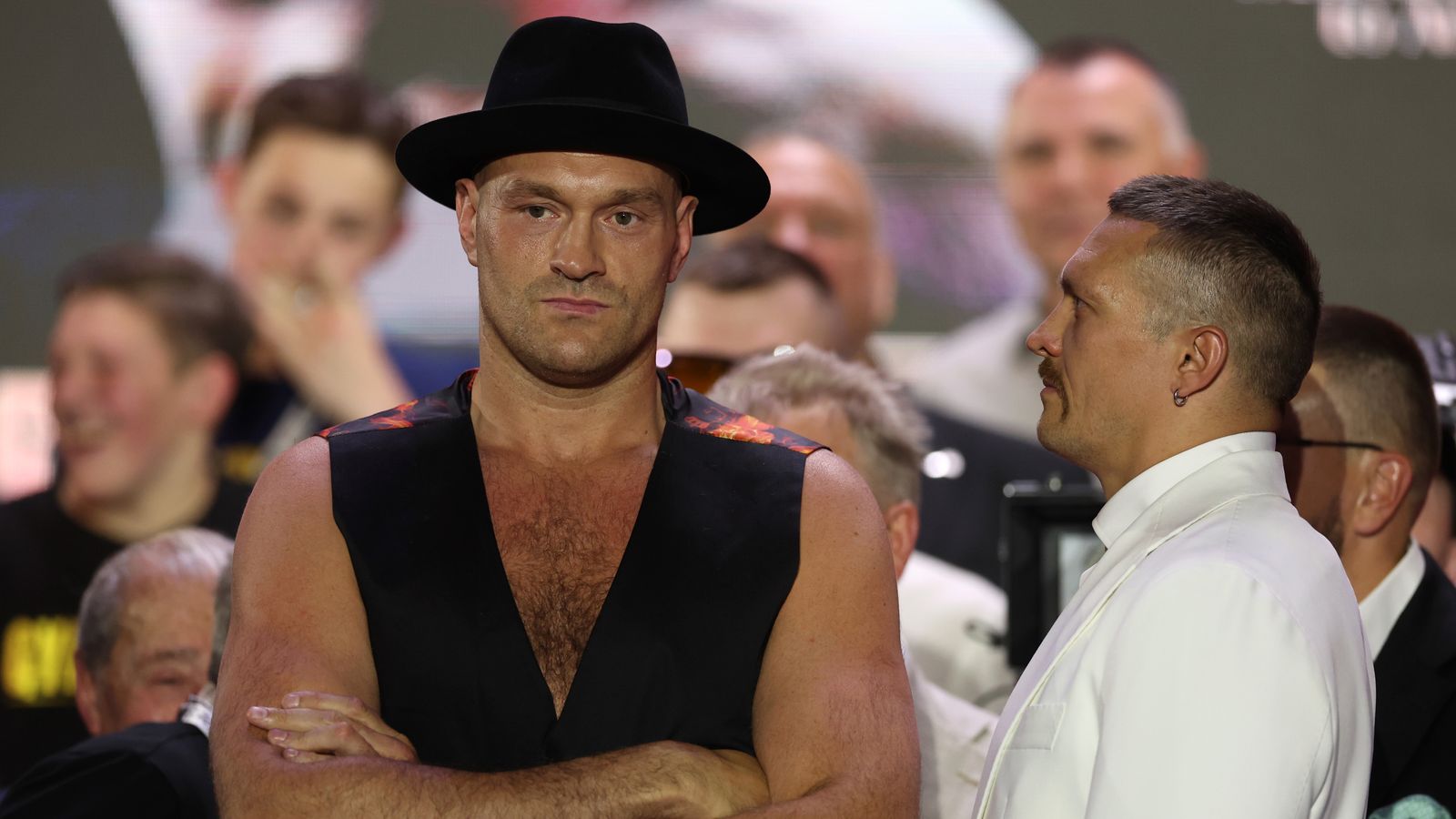 Fury vs Usyk: Tyson Fury refuses face-off with Oleksandr Usyk in subdued final press conference