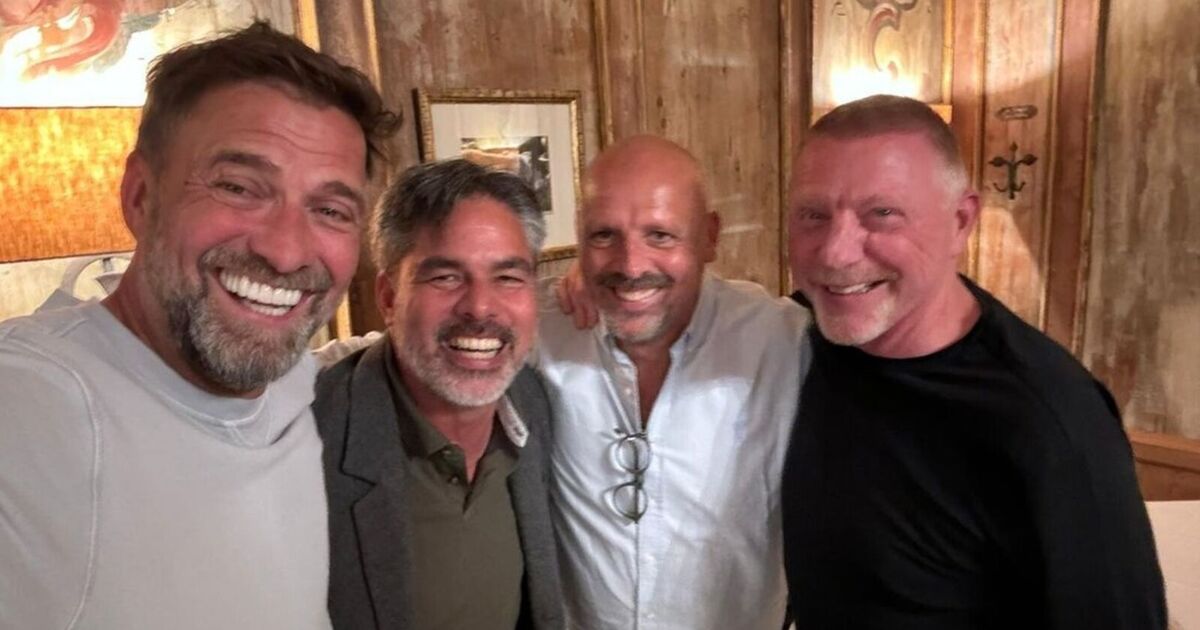 Jurgen Klopp shares 'catch up' with Boris Becker as Liverpool icon enjoys Euro 2024