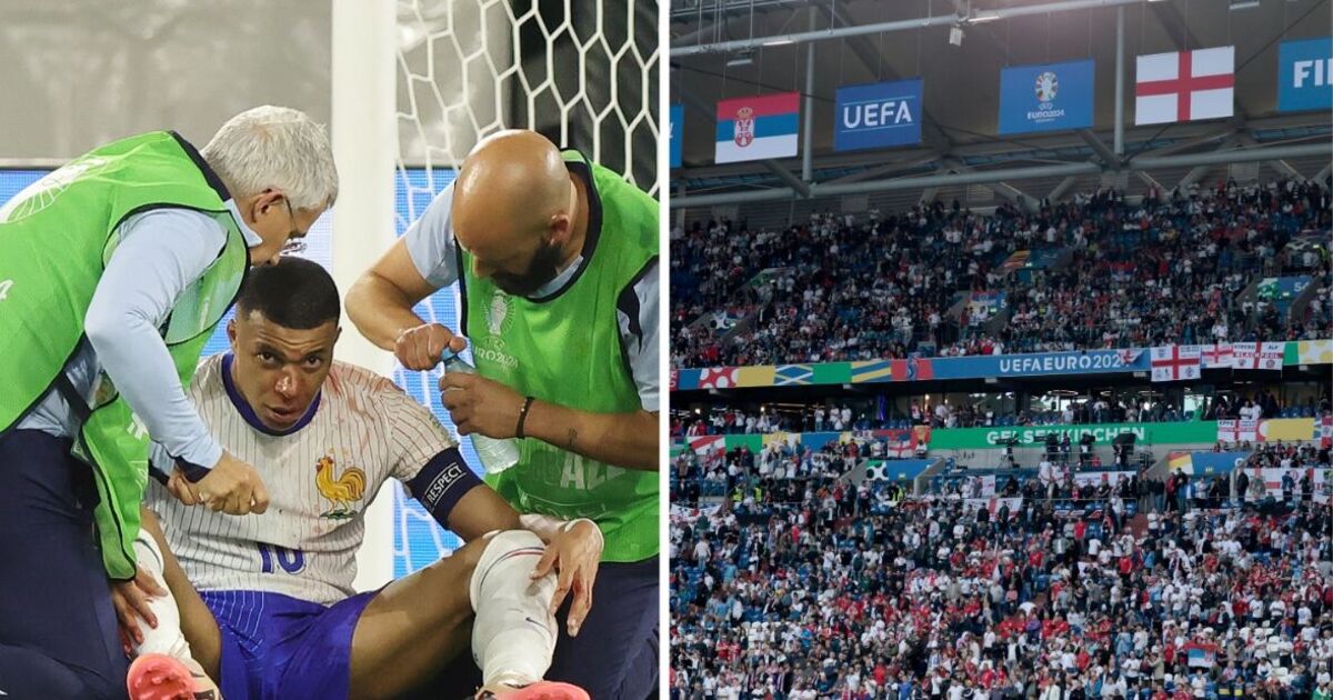 Euro 2024 LIVE: Kylian Mbappe injury fear as UEFA intervene in England controversy