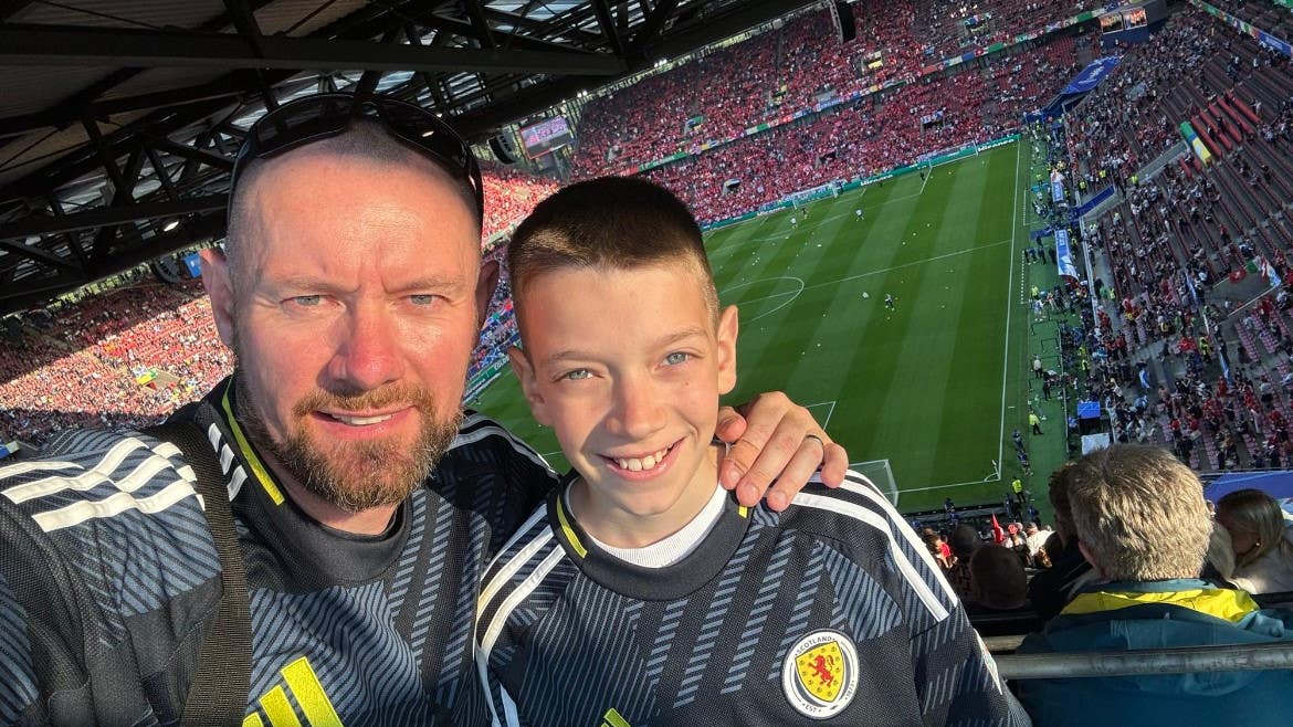 Father and son watching Scotland match in Germany ‘confident’ team will win