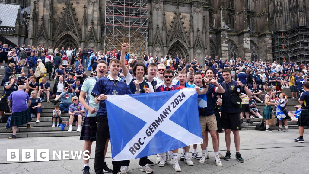 Tartan Army party in Cologne before Euro 2024 Switzerland match