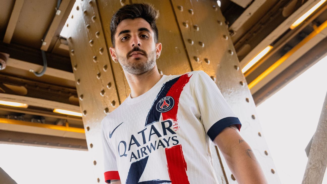 What an eyeful! PSG’s glorious new away kit inspired by Eiffel Tower