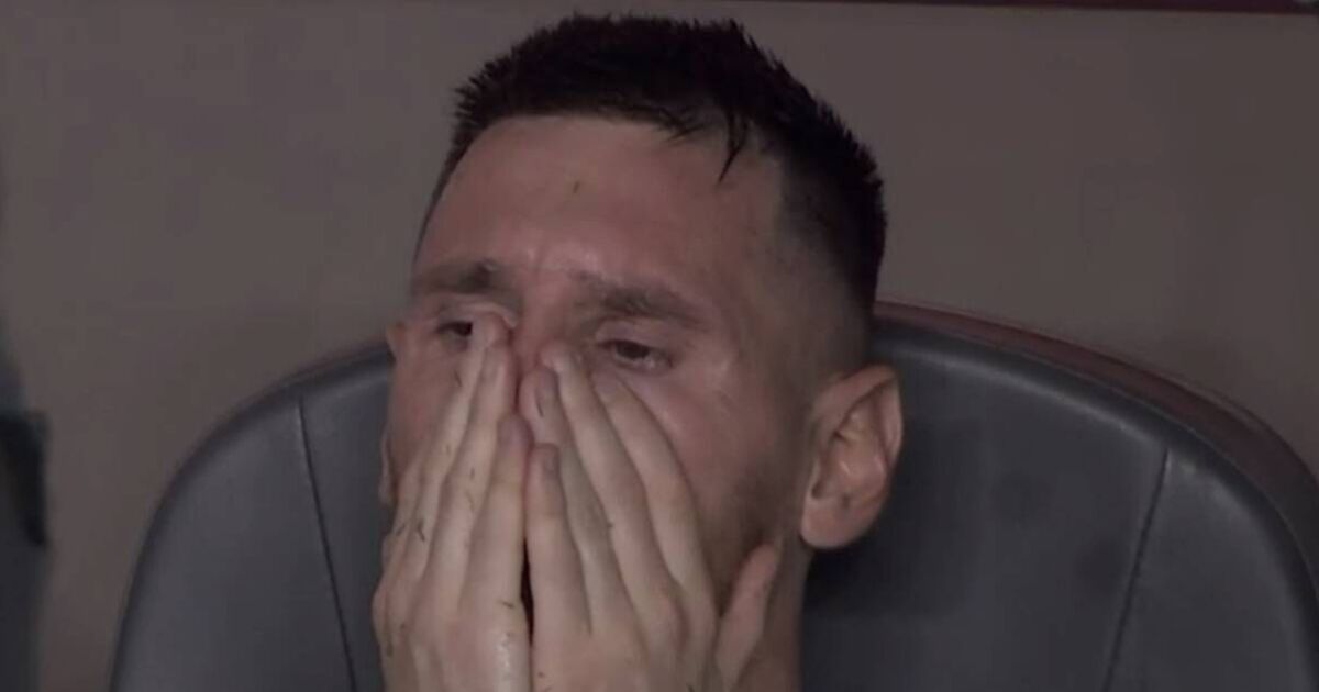 Lionel Messi in tears after suffering injury during Copa America final