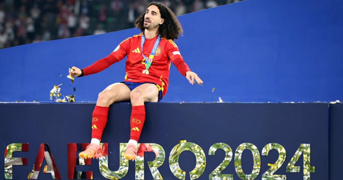 Marc Cucurella makes cheeky Erling Haaland comment during Spain Euros party