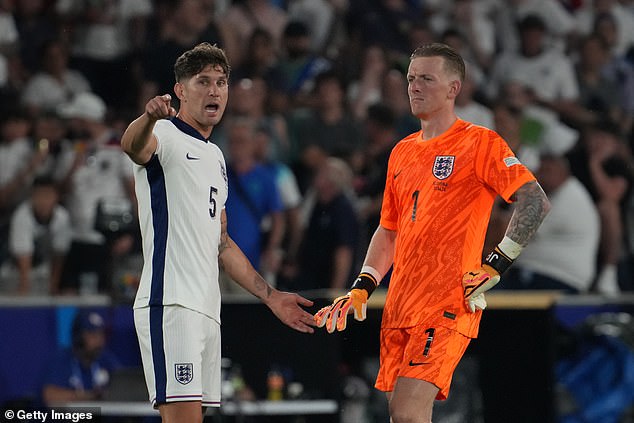 John Stones and Jordan Pickford pass record set by former England star as they make 23rd successive major tournament start against Slovakia