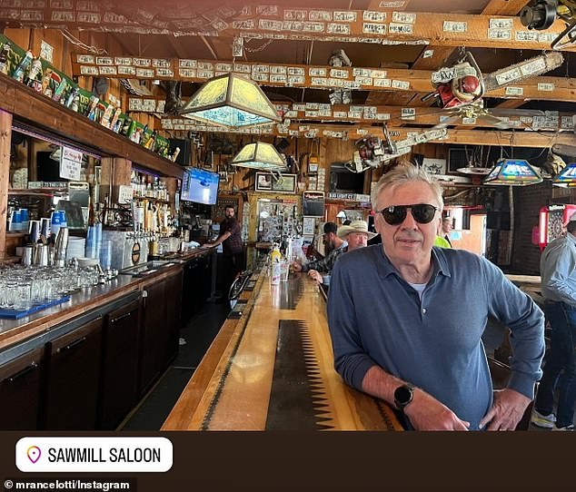 Real Madrid coach Carlo Ancelotti drinks in a saloon in Darby, Montana – a town with less than 1,000 people