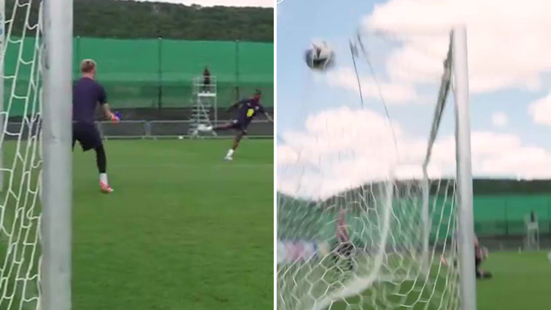 Watch Toney score unbelievable volley in England training before Holland clash