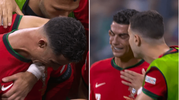 Cristiano Ronaldo in tears after penalty miss for Portugal at Euro 2024