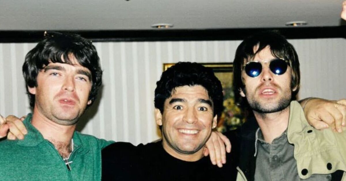 Diego Maradona’s 11-word threat to Oasis stars Noel & Liam Gallagher when they met in bar