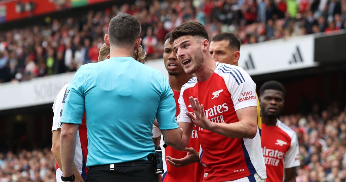 Declan Rice red card slammed by ex-PGMOL chief as insider speaks out on Arsenal incident