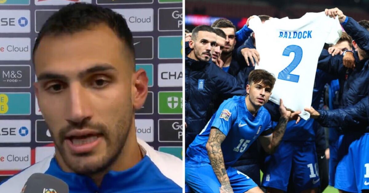 Greece stars in tears as Vangelis Pavlidis pays George Baldock tribute after England win