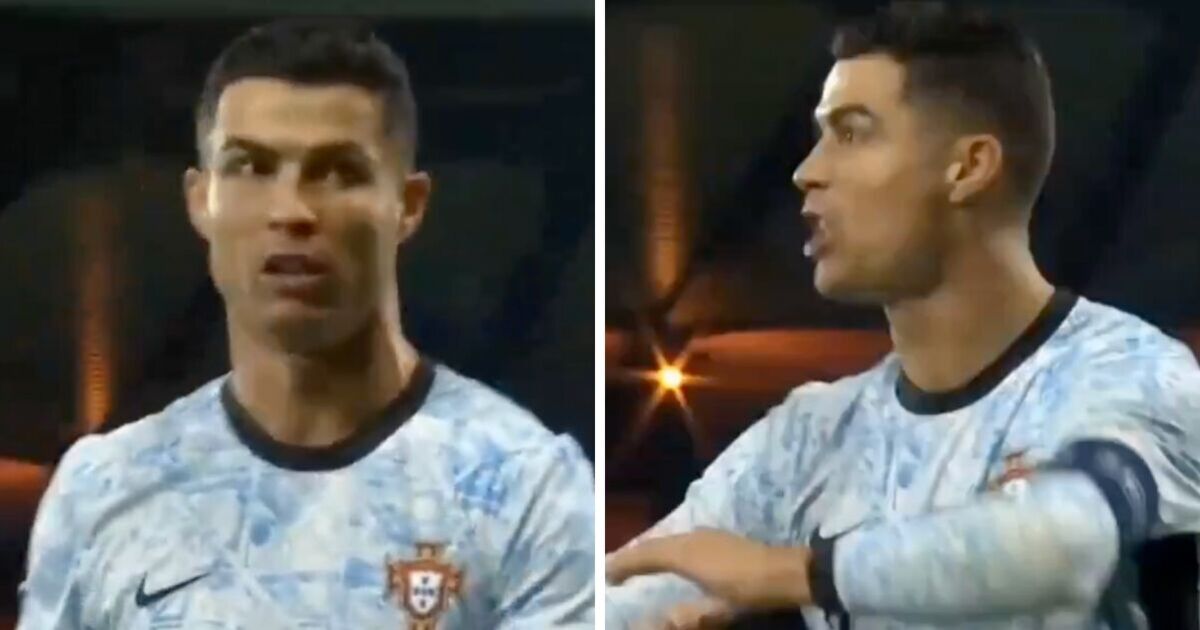 Cristiano Ronaldo makes sarcastic gesture as Portugal star fuming after Scotland draw