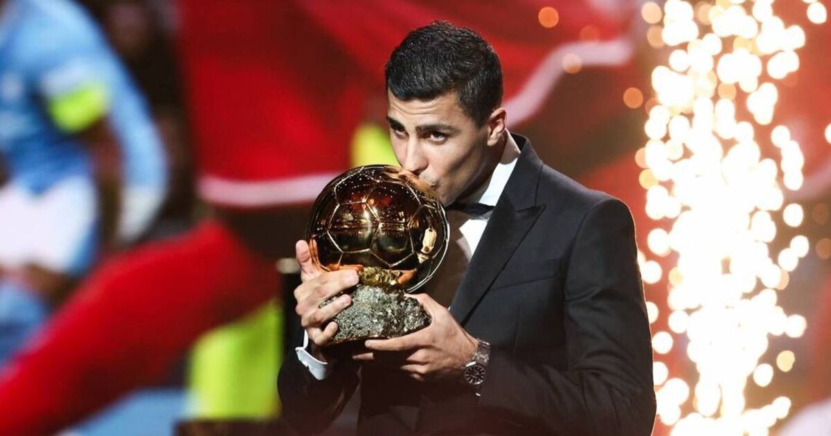 Rodri ends 64-year wait with Ballon d'Or triumph as he makes emotional winning speech