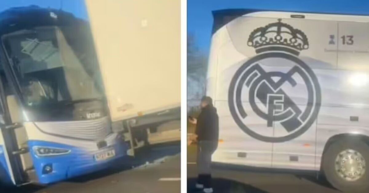 Police update after Real Madrid coach crashed on UK motorway after Liverpool defeat