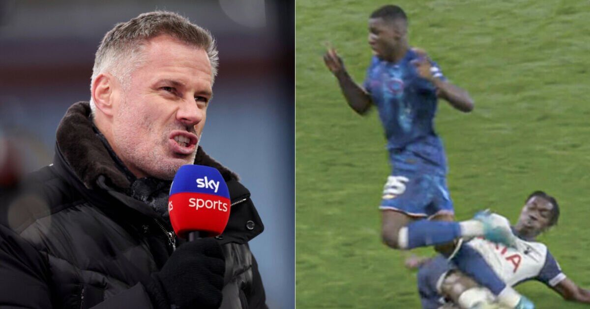 Yves Bissouma savaged by Jamie Carragher in two-word comment after handing Chelsea penalty