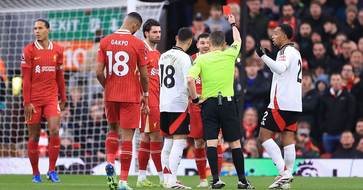 How many games will Andy Robertson miss after controversial Liverpool red card?