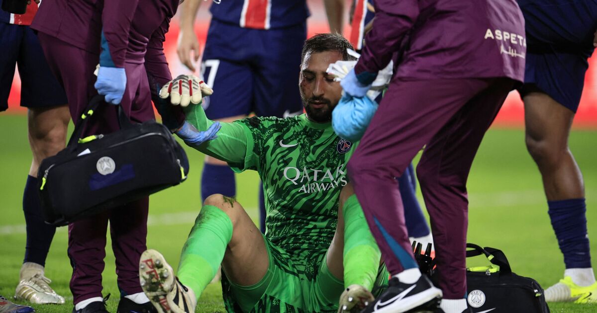 Gianluigi Donnarumma left bloodied after suffering horror face injury in Ligue 1 clash