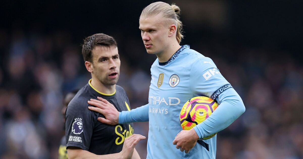 What Seamus Coleman told Erling Haaland before Man City penalty miss